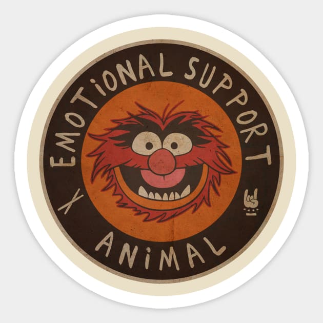 vintage 70s muppets emotional support animal Sticker by Dwiriski Artstation